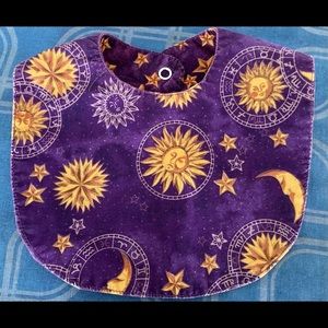 Purple Reversible Sun & Moon Bib